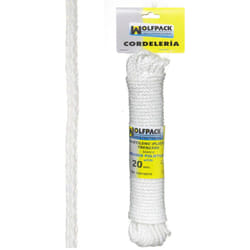 Corde tressée en plastique blanche (écheveau 20 m)