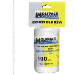 Corde tressée en polypropylène blanc (bobine de 100 mètres)