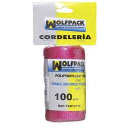 Corde Tresse Polypropylène Rouge (Bobine 100 Mètres)