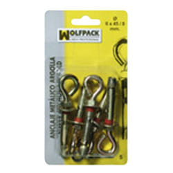 Anneau d'ancrage en métal 6x 45/8 mm. (5 pièces)