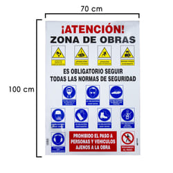 Normes de travail d'affiches combinées 100x70 cm.