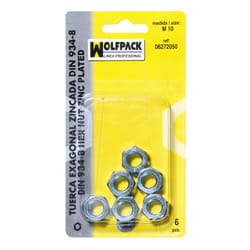 Crou hexagonal zingué Din934 M06 (20 pièces)