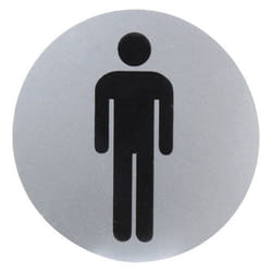 Panneau en Aluminium Salle de Bains pour Hommes Ø12 cm.