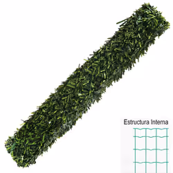 Haie artificielle Papillon dense. - Rouleau : 3 x 2 m. - Feuille épaisse. - Feuilles dans des tons verts bicolores. - Structu ...