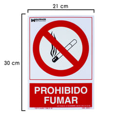 Panneau interdit de fumer 30x21 cm.