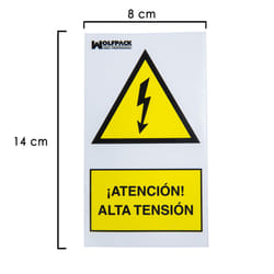 Affiche Adhésive Haute Tension 140x80 cm.