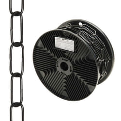 Chaîne décorative noire lisse 3,4x43 mm. Rouler 20 mètres