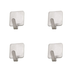 Oryx - Petit cintre en acier inoxydable (Blister 4 unités) Adhésif