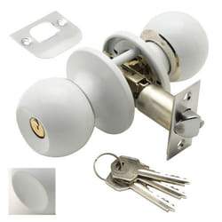 Bouton de porte Wolfpack avec clé blanc