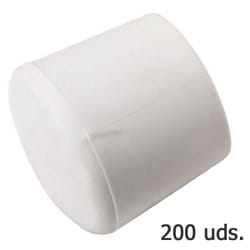 Wolfpack - Capuchon extérieur rond en plastique blanc 16 mm. Sac 200 Unités