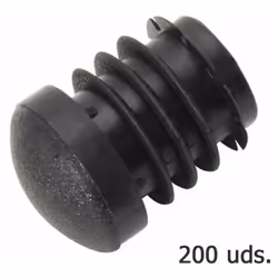 Embout plastique rond. - Pour tube ø extérieur : 22 mm. - Embout intérieur rainuré. - Coloris noir. - Sachet de 200 unités. - ...