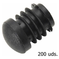 Wolfpack - Embout Plastique Rond Interne Noir Pour Tube Externe ø 22 mm. Sac 200 Unités