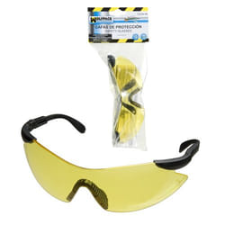 Wolfpack - Lunettes de sécurité En166 Ambre Branches Réglables