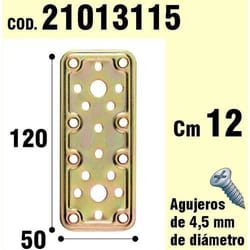 Support pour plaque de bois bichromatée 50x120 mm.
