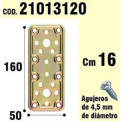 Support pour plaque de bois bichromatée 50x160 mm.