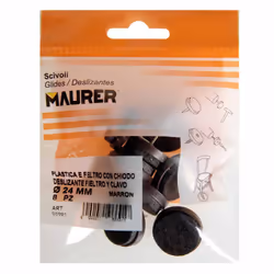 Maurer - Curseur Marron Avec Feutre Ø24 (Blister 8 Unités)