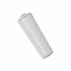 Couvercle à pas de vis. - Mesure : 60 mm. - Couleur : blanc. - Fabriqué en plastique. - Avec rondelle.
