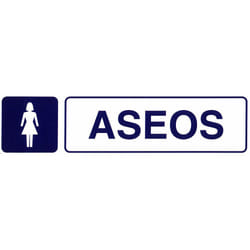 Etiquette adhésive 250x63 mm. toilettes dames