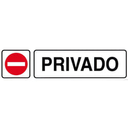 Etiquette adhésive 250x63 mm. Privé