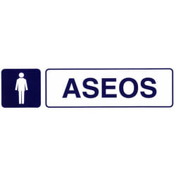 Etiquette adhésive 250x63 mm. toilettes messieurs