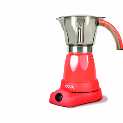 JOCCA 5449R, Cafetière à moka, Rouge, Acier inoxydable, 6 tasses, 1 pièce(s)
