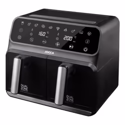 JOCCA 8435253576606, Friteuse d’air chaud, 8 L, Double, Noir, Tactile, Autonome