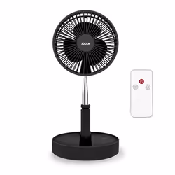JOCCA 2334N, Ventilateur à lame domestique, Noir, Sol, Table, 360 - 975 mm, 4 h, Batterie