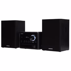 Aiwa MSBTU-300, Système micro audio domestique, Noir, 1 disques, Avant, 20 W, 2-voies