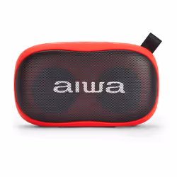 Aiwa BS-110RD, 2.0 canaux, 5 W, Avec fil &sans fil, Enceinte portable stéréo, Rouge, Boutons