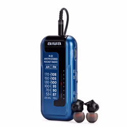 Aiwa R-22BL Radio portable Personnel Analogique Bleu - Vue supplémentaire 5