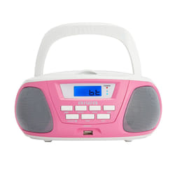 Aiwa BBTU-300PK Système stéréo portable Analogique et numérique 5 W AM, FM, MW Rose, Blanc Lecture de MP3