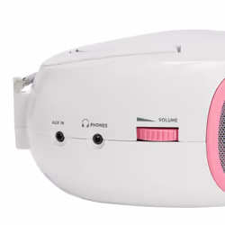 Aiwa BBTU-300PK Système stéréo portable Analogique et numérique 5 W AM, FM, MW Rose, Blanc Lecture de MP3 - Vue supplémentaire 6