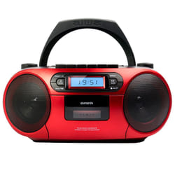 Aiwa BBTC-550RD Lecteur CD portable Noir, Rouge