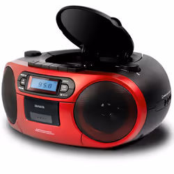 Aiwa BBTC-550RD Lecteur CD portable Noir, Rouge