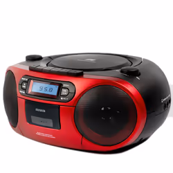 Aiwa BBTC-550RD Lecteur CD portable Noir, Rouge