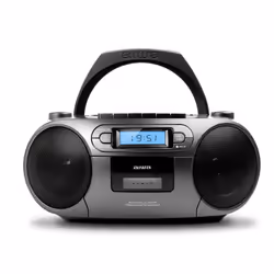 Aiwa BBTC-550MG, 1,5 kg, Noir, Argent, Lecteur CD portable