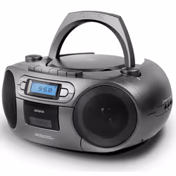 Aiwa BBTC-550MG Lecteur CD portable Noir, Argent