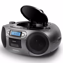 Aiwa BBTC-550MG Lecteur CD portable Noir, Argent