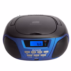 Aiwa BBTU-300BL Système stéréo portable Analogique 5 W AM, FM, MW Noir, Bleu Lecture de MP3 - Vue supplémentaire 2