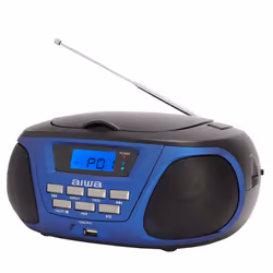 Aiwa BBTU-300BL Système stéréo portable Analogique 5 W AM, FM, MW Noir, Bleu Lecture de MP3 - Vue supplémentaire 3