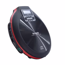 Aiwa PCD-810RD Lecteur CD portable Noir, Rouge