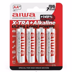Aiwa X-TRA+, Batterie à usage unique, AA, LR06, Alcaline, 1,5 V, 4 pièce(s), Blanc