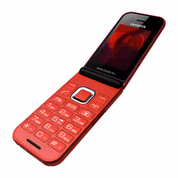 Aiwa FP-24RD téléphone portable Noir, Rouge Téléphone numérique