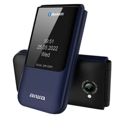 Aiwa FP-24BL téléphone portable Noir, Bleu Téléphone numérique