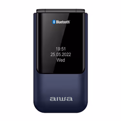 Aiwa FP-24BL téléphone portable Noir, Bleu Téléphone numérique