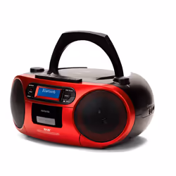 Aiwa BBTC-660DAB/RD Système stéréo portable Numérique 4 W DAB+, FM Noir, Rouge Lecture de MP3