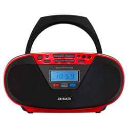 Aiwa BBTU-400RD Système stéréo portable Analogique et numérique 6 W FM Rouge Lecture de MP3