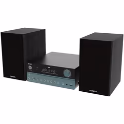 Aiwa MSBTU-700DAB, Système micro audio domestique, Arctic blue, Noir, Plateau, 25 W, 4 Ohm, DAB+, FM