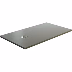 Receveur de douche extra-plat ARDESIA à charge minérale dernière génération avec texture Slate Soft, plus léger que la charge ...