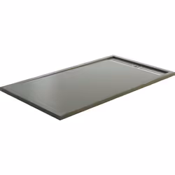 Receveur de douche extra-plat STYLE à charge minérale dernière génération avec texture Ardoise Soft, plus léger que la charge ...